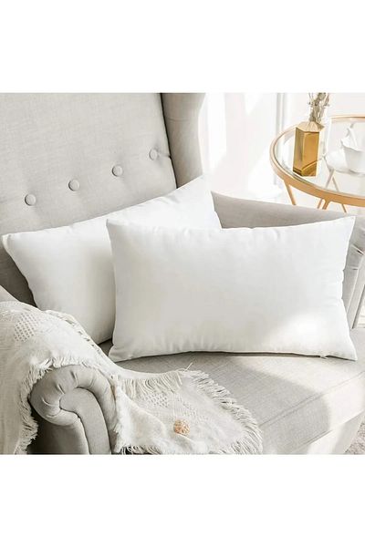jn junenext 2 Pieces Rectangular Throw Pillow Plump Square Inner Pillow Sofa Pillow Size Options