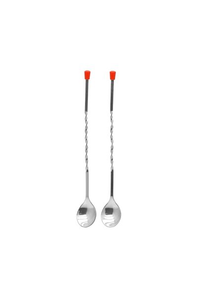 Generic Raj Steel Bar Spoon Set - 21.5 Cm Silver Cocktail Mixing Spoon With L...