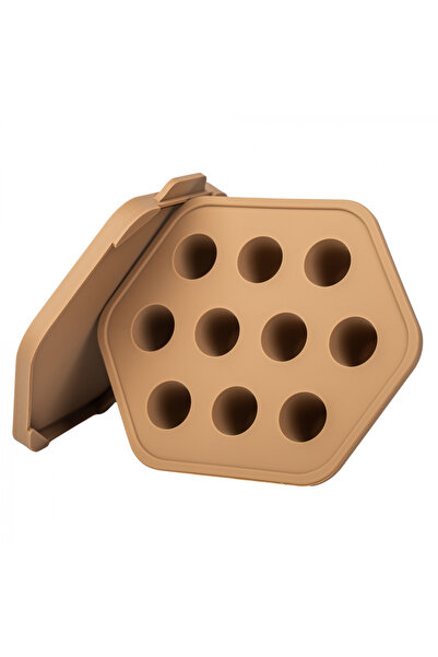 BabySnugg Tavita inghetare lapte matern din silicon potrivita pentru suzeta de fructe, Caramel