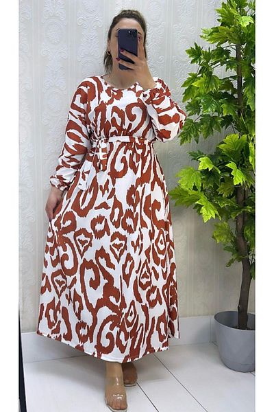 modasindoma Women's Brush Paint Pattern Dress
