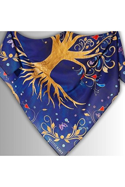 POZİTİF MRK Karma Collection Dream World Tree of Life Symbol Navy Blue Bandan...