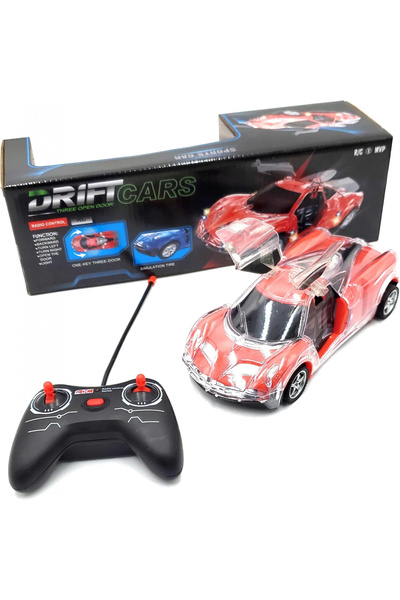 Toy Mașină RC 1:18 cu uși automate, lumini și control în patru direcții