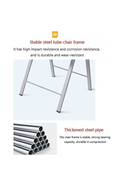 Kardett Solid metal folding chair 5kg, black, for kitchen, camping, picnic, garden, terrace or living room