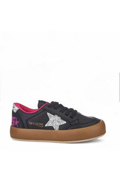 PARLAVERA Children's Thermo Sole Star Detailed Lace-Up and Velcro Sports Shoes