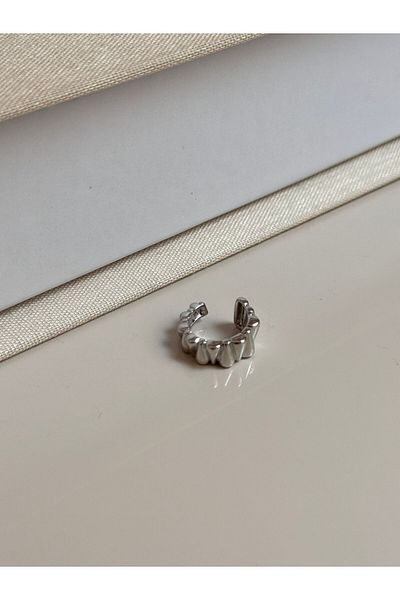 LEROSY CO Silver Color Steel Drop Pattern Cartilage Earrings – Adjustable Stylish Women's Jewelry |   Lerosy Co.