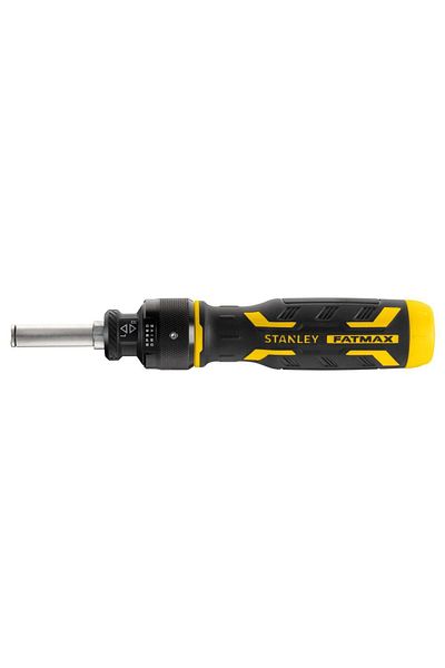 Stanley FMHT62692-0, SpeedDrive FatMax multi-bit screwdriver with ratchet, bit magazine + 3 bits