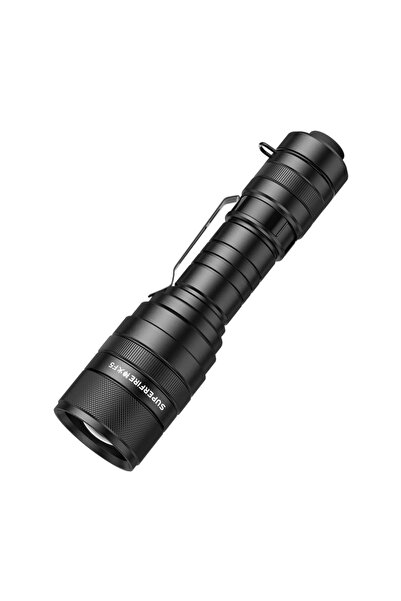 Supfire Superfire F5 LED Flashlight with Zoom, 10W, 1100 lm, 5 modes, waterproof, USB charging, Black