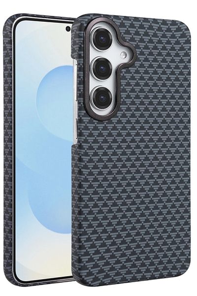 m.tk moveteck Samsung Galaxy A36 Case Kevlar Carbon Look Embossing Textured Pattern Super Thin Magsafe Cover