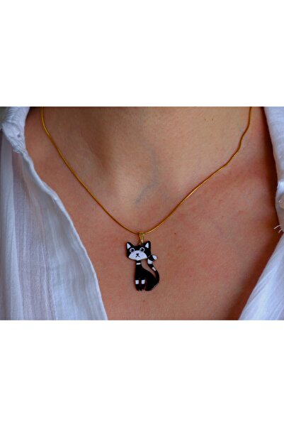 saaden jewelry SAADEN KEDİ TEMALI ÖZEL SERİ KOLYE