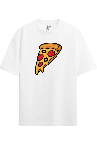 Castivo Fashion Pizza Slice Printed Regular Fit Unisex T-Shirt
