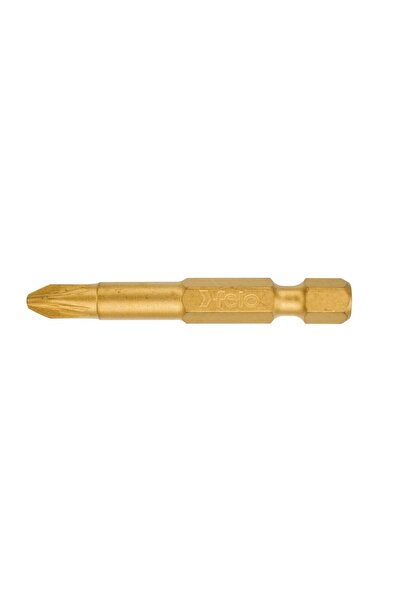 FELO Set of 10 Felo bits, TiN Plus series, Pozidrive profile, E6.3, PZ2, 50mm