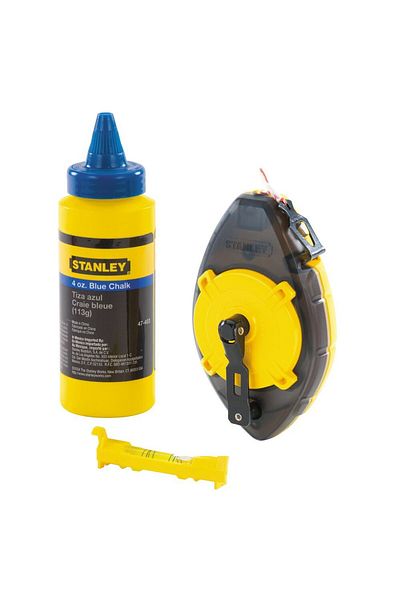 Stanley 0-47-465, powerwinder drawing set with blue chalk powder bottle, blister