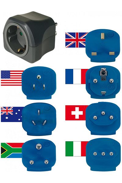 Brennenstuhl Set Adaptor pentru priza 7 in1, Universal peste 150 de tari