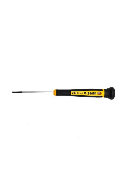 FELO 24020160, Precision screwdriver with straight tip 2.0x0.4x60mm