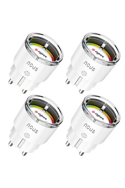 Nous Set of 4 A1Z WiFi smart sockets, 16A - ZigBee 3.0, Energy monitoring