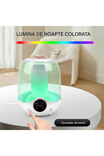 OEM Ultrasonic Humidifier with 3L Tank, 7-Color Ambient Light, 3 Intensity Levels