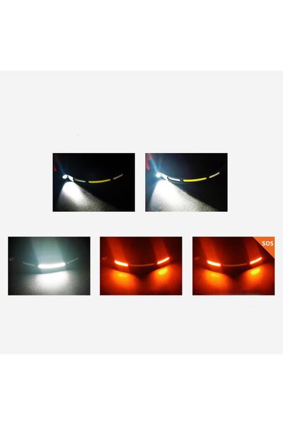 Supfire LED head torch HL76, LED+COB, Red light, hand movement control, 210lm, incar
