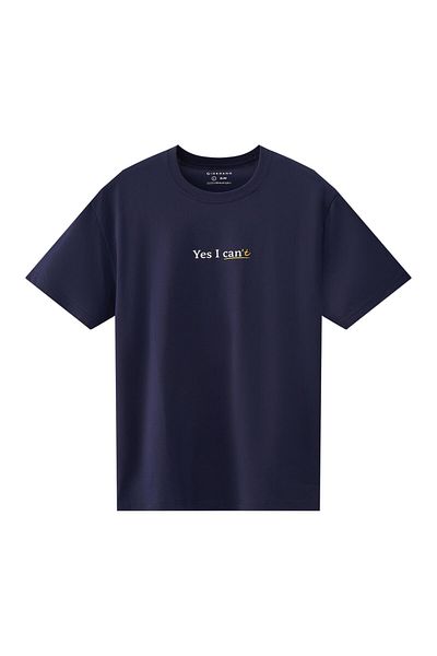 Giordano Men's Slim Fit Print Tee - Cotton Jersey, Crew Neck, Short Sleeve