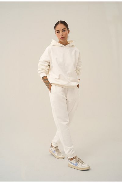 ClubSpaceAstro Women's Winter Hooded Tracksuit Set 3 Thread No Knee