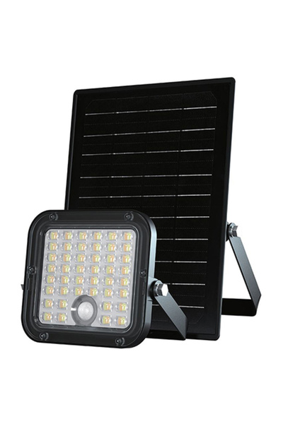 KlaussTech Lampă solară LED Alb Rece Negru 1500lm - IP65