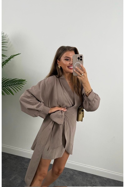 DUSOHOME Φόρεμα με μπαλόνι μανίκι πολυτελείας ποιότητας