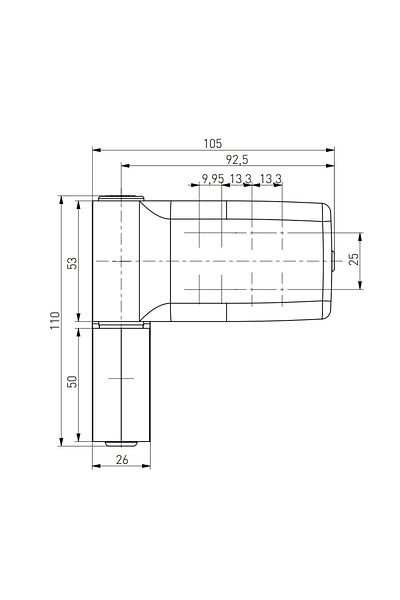 Medos Adjustable 3D Hinge, Jocker, PVC Joinery, 105mm, 120kg Load, Titan