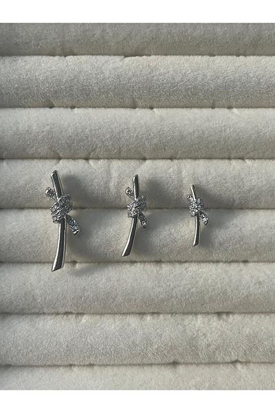 EBAdizayn Women's Stylish Elegant Triple Stainless Steel Earrings