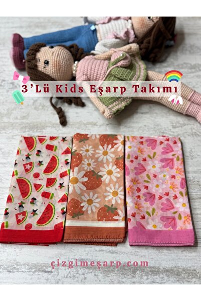 Cizgim 3’Lü Kids Eşarp