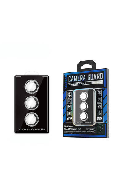 sickossi Galaxy S24 Plus Scks Diamond Camera Lens Protector Glass Film-Black