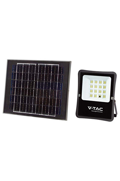 V-TAC Ηλιακός προβολέας LED, 15W, φως 6400K, μαύρος