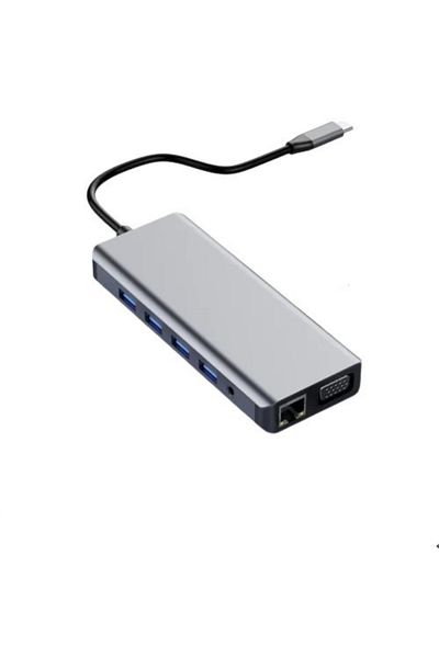 Cristalis Sale Statie de andocare, Hub 14 in 1 CRISTALIS SALE™, adaptor 4k USB Type-C, Multiport