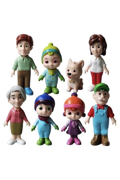 MBong Set 8 Figurine CoComelon, Jhony Jhony, Mbong®, 3-6 cm