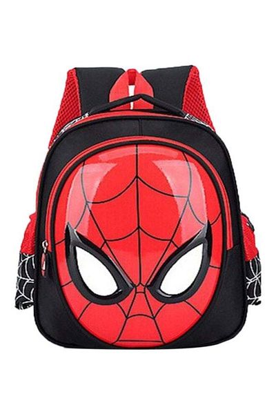 Lucky Kids Spiderman Printed Backpack 12 inch Red/Black