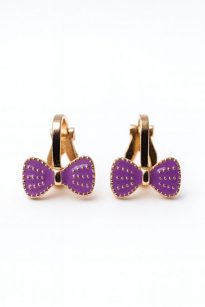 MakeWell Poppy Compression Earrings with Bow Design for Non-Pierced Ears