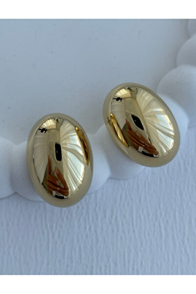 Ervalina Özel Seri Oval Vintage Tasarım Küpe