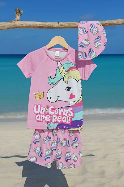 RONYPONY Team Three Piece Girl's Children's Boned Swimsuit