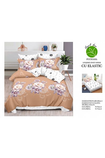 FIONNA.RO Fine Bed Linen With Elastic - Spring Flowers