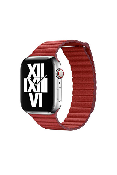 sickossi Watch 38mm Compatible Krd-09 Leather Lop Scks Cord-Red
