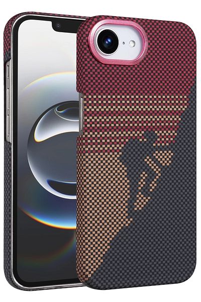 m.tk moveteck Apple iPhone 16E Case Kevlar Carbon Look Embossed Textured Patterned 0.5m Super Thin Magsafe Cover