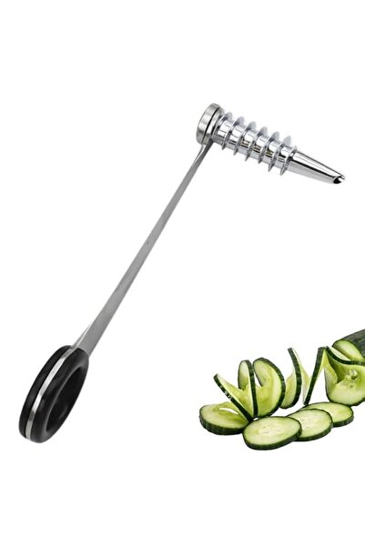 Generic عبوتان من قطاعة الخضار الحلزونية المصنوعة من الفولاذ المقاوم للصدأ لل...