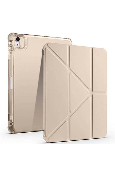 Scikossi iPad Air 11 2025 M3 Case Scks Tri Folding Stand Case with Pen Compartment - Gold