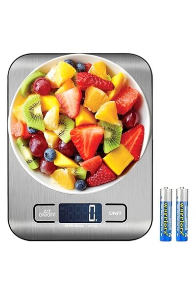 Generic ميزان طعام الدب مومو، ميزان مطبخ رقمي 22 رطل، وزن جرام وأونصة للخبز و...