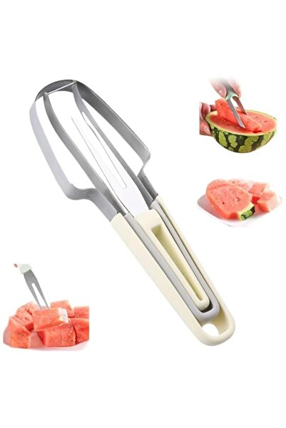 Generic Puskiu 2024 Watermelon Cutter, 3-In-1 Fork Slicer Cutter Stainless St...