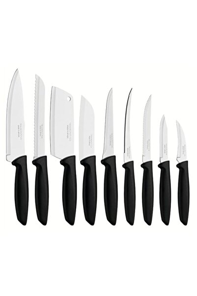 Generic طقم سكاكين ترامونتينا 9 قطع - طقم سكاكين طبخ حاد من الفولاذ المقاوم ل...