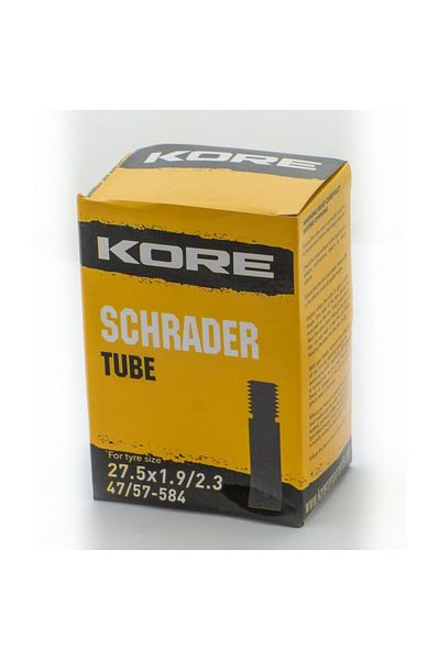 KORE Bicycle Inner Tube 27.5 x 1.9/2.3, Schrader Valve (Auto), 48 mm Valve Length