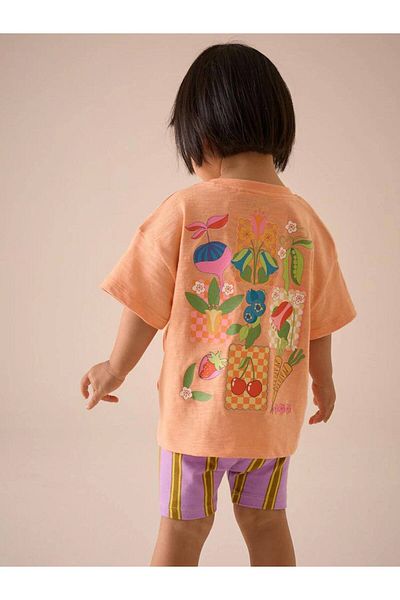 JELİBOOM Fruity Girl's Shorts Set 100% Cotton