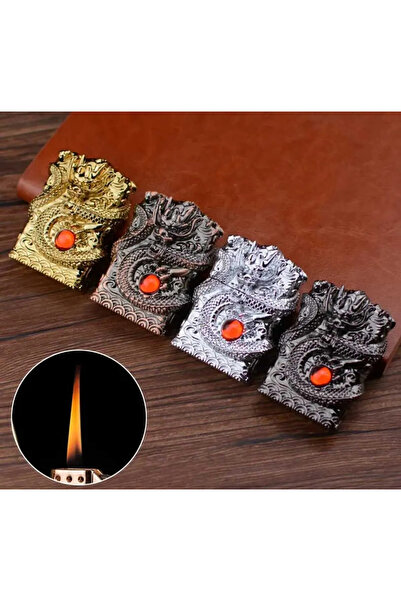 H.D ÇAKİBİÇAK DÜNYASİ HEDİYELİK EJDERHA KABARTMA BENZİNLİ ÇAKMAK