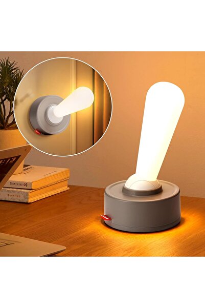 Generic Lever Light Rechargeable Night Light - Toggle Switch Stick Lamp, Portable Wall/Desktop LED