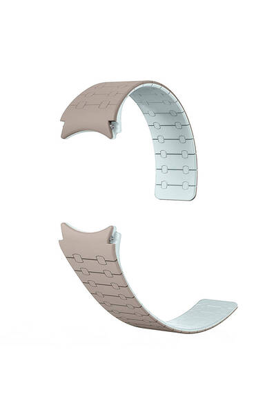 sickossi ساعة جالاكسي 5 برو 45 ملم SCKS KRD-111 20 ملم سلك سيليكون منقوش - كاكي