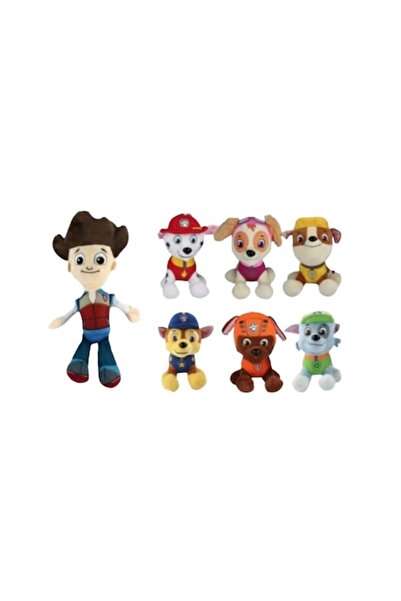 OEM Set 7 mascote de pluș, Patrula Cățelușilor, sunet, multicolor, 27 cm + Se...